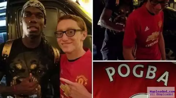 Paul Pogba Sighted Signing Manchester United Shirt
